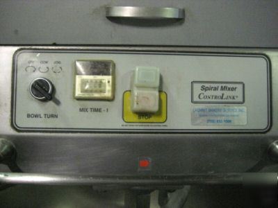 3 phase 208V, moline machinery spiral dough mixer 6480 