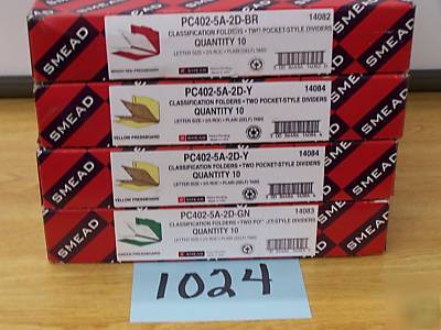 40-smead classification folder 2 pocket style dividers