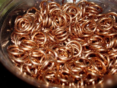 Copper jump rings sawcut 16G 5/16 chainmaille & jewelry
