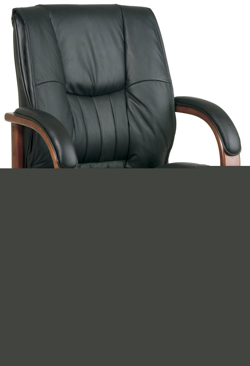 Executive computer desk black leather office chair