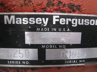 Massey ferguson 6' mower deck MF1019 series no. 5258