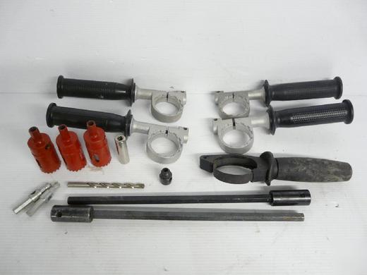 Misc drill handles hole saws allen wrenches lot