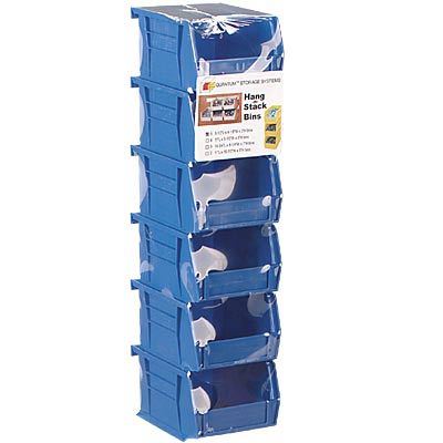 New quantum heavy-duty storage bins - 6-pk., blue - 
