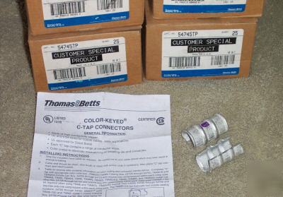 New thomas & betts c tap connectors 54745TP 25/box 
