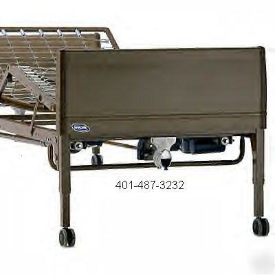 Semi electric hospital bed w/ side rails & mattress pkg