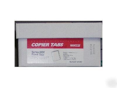 Series 1000 (1250 shts) copier tabs 1/5 cut blank
