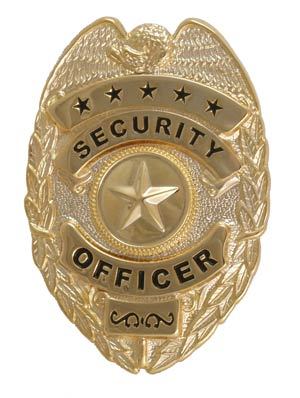 Shield security officer badge