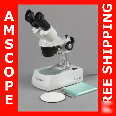 20X-40X binocular stereo low power microscope +2 lights