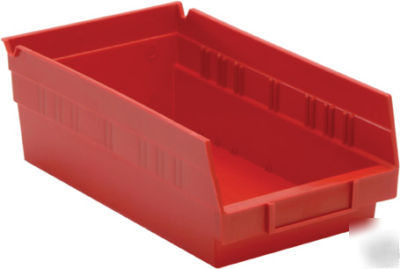 (30) plastic shelf bins storage containers unbreakable 
