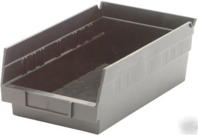 (30) plastic shelf bins storage containers unbreakable 