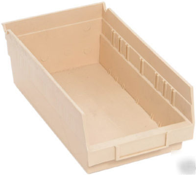 (30) plastic shelf bins storage containers unbreakable 