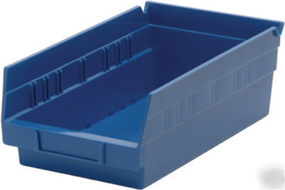(30) plastic shelf bins storage containers unbreakable 