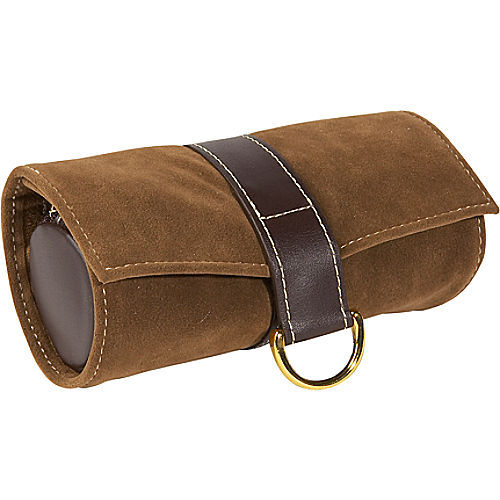 Budd leather suede w/ leather jewel roll - brown