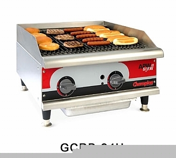 Commercial char-broiler 24 inch wide with work table