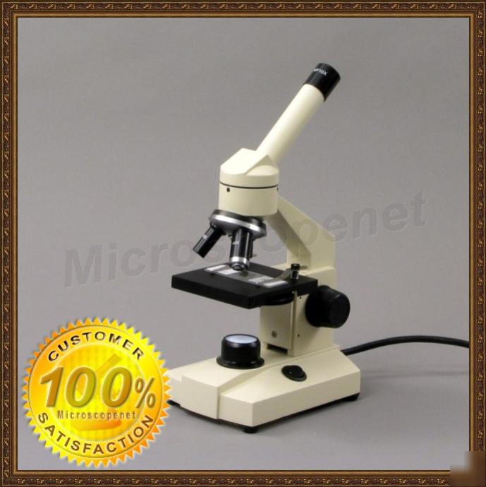 Economic student compound microscope 40-400X w light