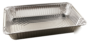 Full size aluminum steam table pans & lids - 12 cases
