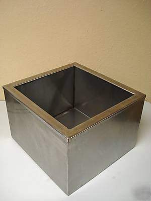 Ice pan housing display stainless steel insulated