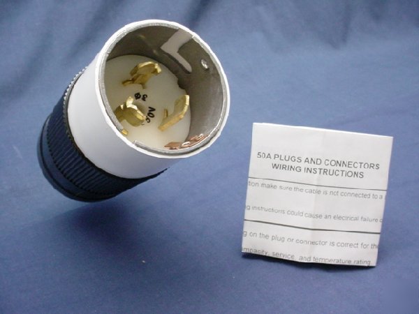 Leviton california locking plug twist lock 50A 250V 3Ã¸