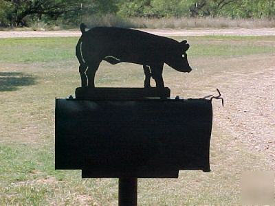 Mailbox topper - metal show pig/show hog