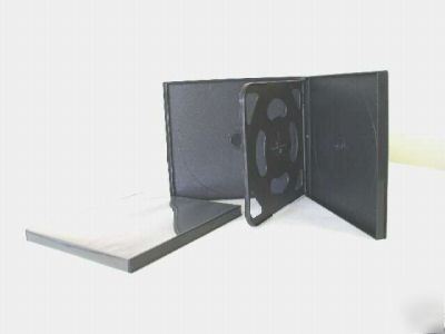 New 100 slim quad(4) cd/dvd poly cases black PSC75