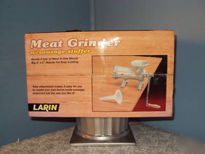 New larin meat grinder w / sausage stuffer brand in box