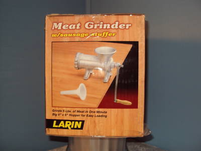 New larin meat grinder w / sausage stuffer brand in box