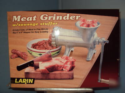 New larin meat grinder w / sausage stuffer brand in box