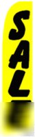 Sale 15 ft tall yellow swooper ad banner with pole 