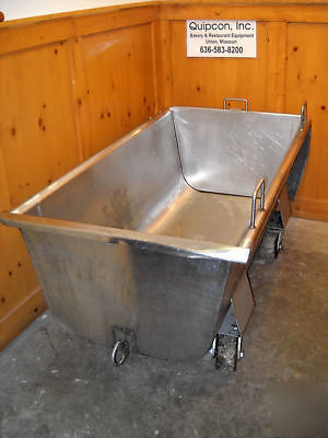 Stainless steel commercial dough trough 62L x 34W x 28T