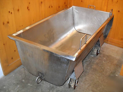 Stainless steel commercial dough trough 62L x 34W x 28T