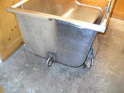 Stainless steel commercial dough trough 62L x 34W x 28T