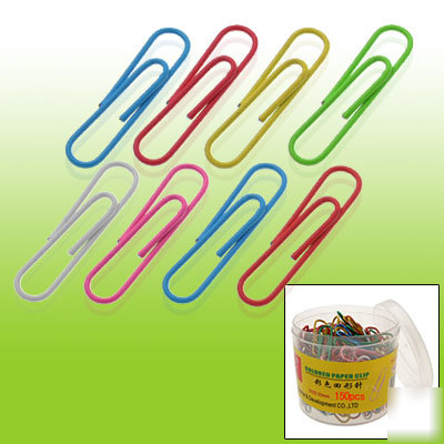 Students 150 pieces multicolor wire paper clip set