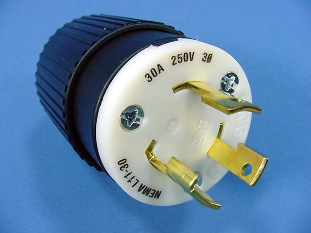 Hubbell bryant L11-30 locking plug 30A 250V 3Ã¸ 71130NP