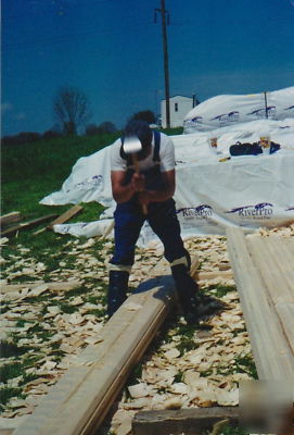 Log siding, with chink joint, 1X12 rough sawn