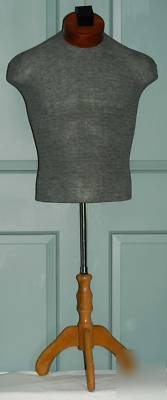 Male dress form and stand