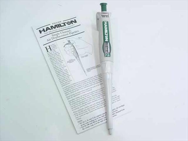 New hamilton softgrip 2.5-25UL volume pipette pipettor 