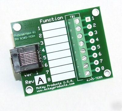 RJ45 terminal board, test fixture