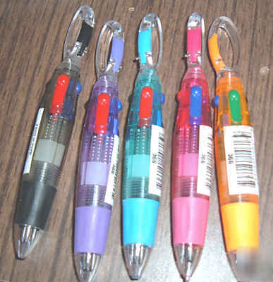 4 random picked 4 color clip comfort grip ink pens