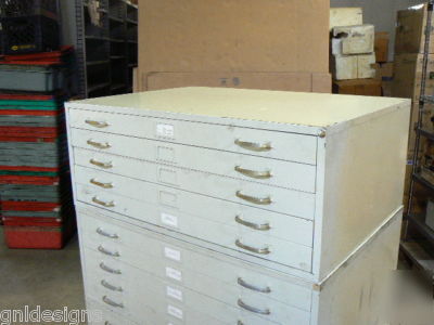 5 drawer blueprint plan map flat file architect cabinet