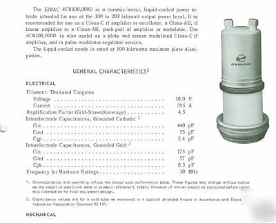 Eimac 4CW100,000D/8349-4CX35,000C tube socket used 