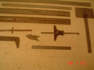 (10) machinist scales, rulers, 6