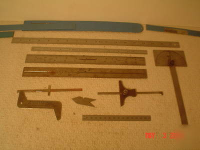 (10) machinist scales, rulers, 6