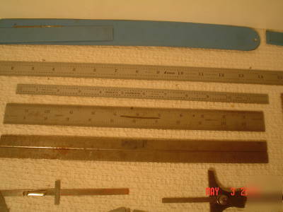(10) machinist scales, rulers, 6