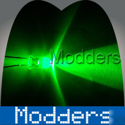 100 pcs 5MM green led 15000MCD & free resistor