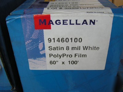 2 rolls magellan 8MIL satin polypropylene film 60