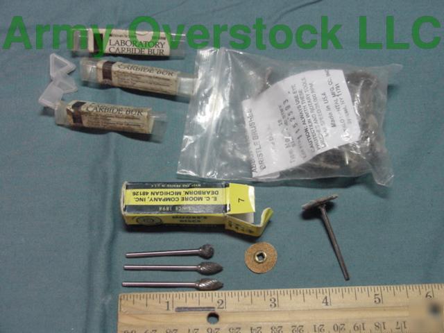 3 lot dental laboratory lab burs ec moore discs buffalo
