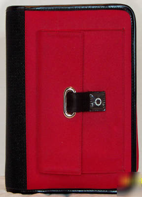Frankklin/covey red&black classic planner w/zipper