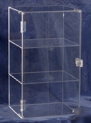 New acrylic plexiglass display case 3 shelf, 18