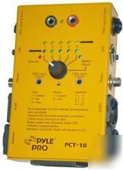 Pyle 8 plug pro audio cable tester, tests: trs, xlr, 