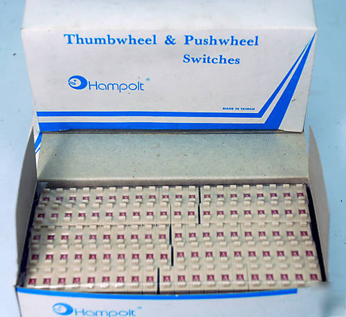 Thumbwheel and pushwheel switch bcd scale 0.1S to 10HR 